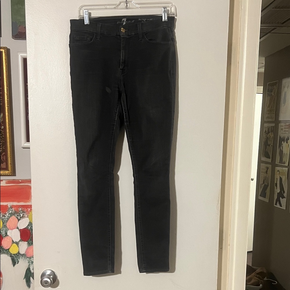 7 for all mankind high waist ankle skinny jeans